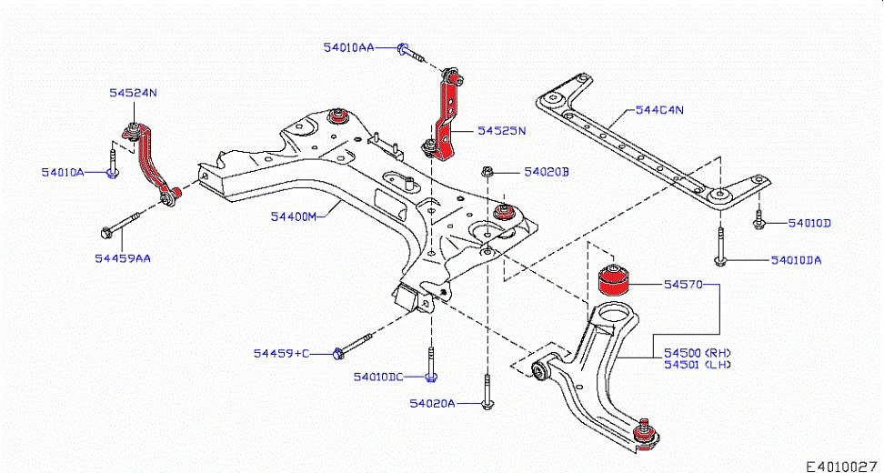Передняя подвеска Nissan Micra и Note